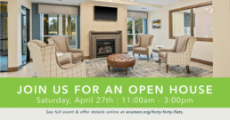 Join us for an Open House Saturday, April 27th from 11:00am - 3:00pm at the new Forty-Forty Flats in Edina, MN.